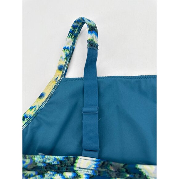 Offline By Aerie Womens Floral Sports Bra Large Blue - Picture 5 of 8